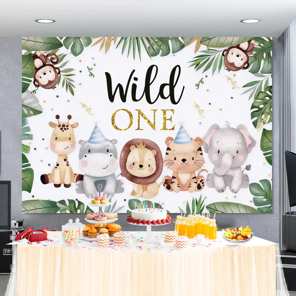 Laeacco Cartoon Wild One Animal 1st Birthday Party Newborn Baby Shower Photography Backdrop Photo Background Photo Studio
Laeacco Cartoon Wild One Animal 1st Birthday Party Newborn Baby Shower Photography Backdrop Photo Background Photo Studio