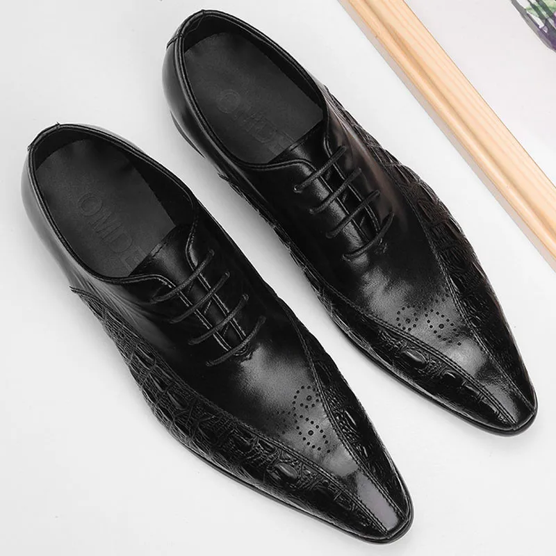2020 New Mens Dress Shoes Formal Crocodile Pattern Oxford Genuine Leather 100% Real Wedding Party Luxury Brand 
2020 New Mens Dress Shoes Formal Crocodile Pattern Oxford Genuine Leather 100% Real Wedding Party Luxury Brand