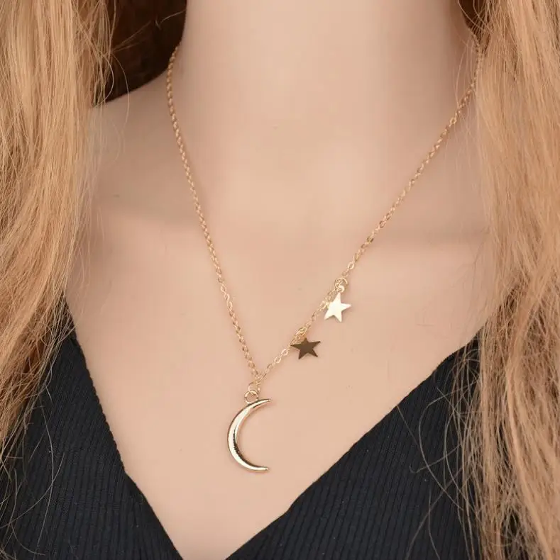 300pcs/lot European and American foreign trade jewelry romantic couple metal moon star combination women's clavicle necklace
300pcs/lot European and American foreign trade jewelry romantic couple metal moon star combination women's clavicle necklace