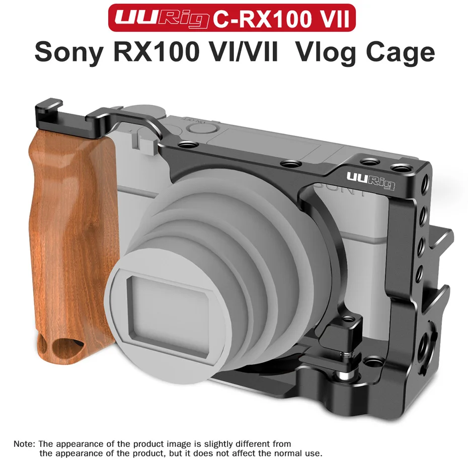UURig металлическая клетка для камеры Vlog sony RX100 VI/VII M6/M7 двойной Холодный башмак