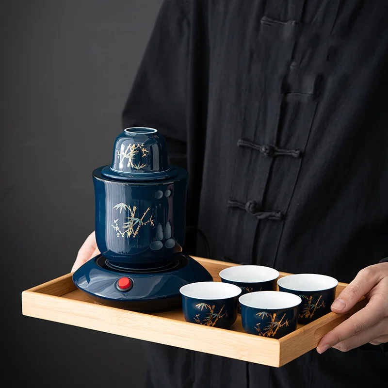 Electric Hot Ceramic Wine Tumbler Pot Set Ancient Chinese Distiller Set Gift Liquor Barzinho Para Bebidas Bar Supplies JD50JJ
Electric Hot Ceramic Wine Tumbler Pot Set Ancient Chinese Distiller Set Gift Liquor Barzinho Para Bebidas Bar Supplies JD50JJ