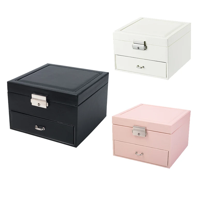 Jewelry Box Simple Double-Layer PU Leather Jewelry Storage Box Earrings Ring Creative Jewelry Box
Jewelry Box Simple Double-Layer PU Leather Jewelry Storage Box Earrings Ring Creative Jewelry Box