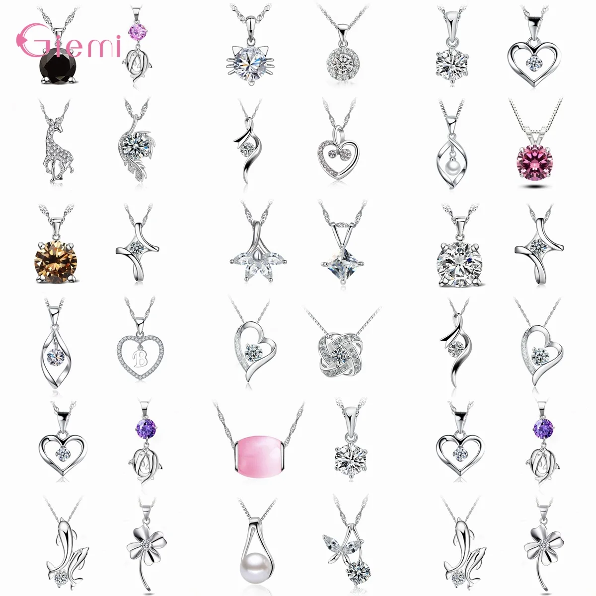 4pcs/Lot Dainty Female Zircon Crystal Jewelry Pendant 925 Sterling Silver For Women Luxury Geometry Wedding Chain Necklace 
4pcs/Lot Dainty Female Zircon Crystal Jewelry Pendant 925 Sterling Silver For Women Luxury Geometry Wedding Chain Necklace