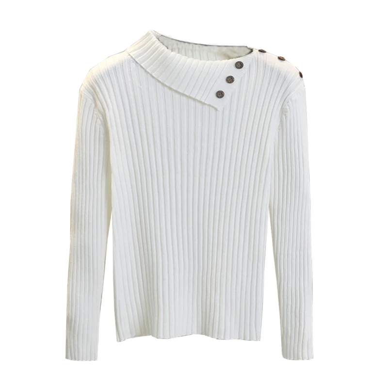 winter 2020 new slim fitting long sleeve half high collar white sweater with side shoulder temperament and knitwear
winter 2020 new slim fitting long sleeve half high collar white sweater with side shoulder temperament and knitwear