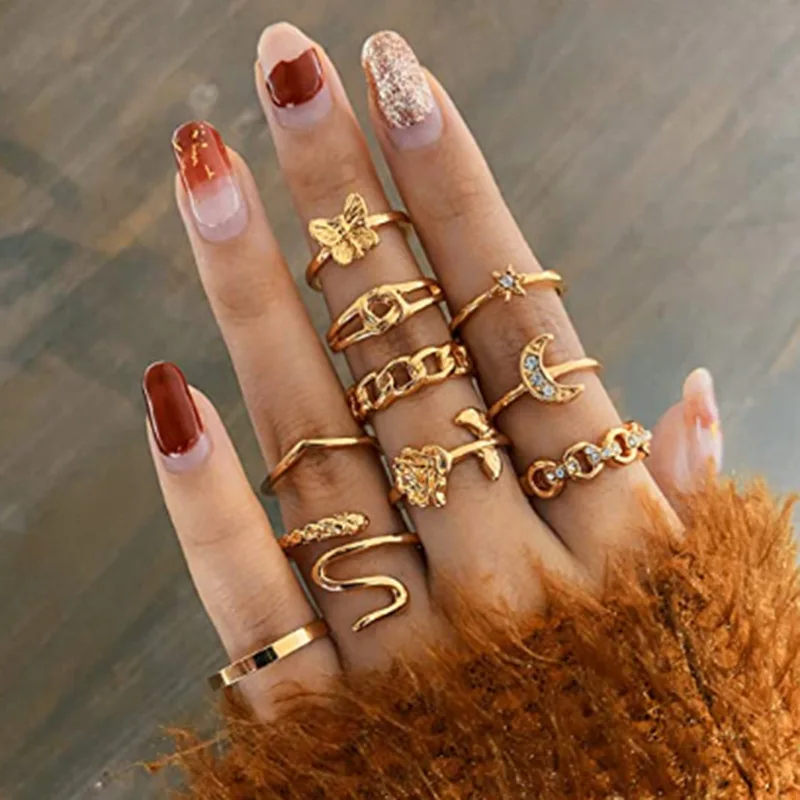 GREEN Jewelry Vintage Punk Midi Rings Set 10 PCS Grunge Gothic Boho Female Butterfly Snake Women Fashion Trendy Free Shipping
GREEN Jewelry Vintage Punk Midi Rings Set 10 PCS Grunge Gothic Boho Female Butterfly Snake Women Fashion Trendy Free Shipping