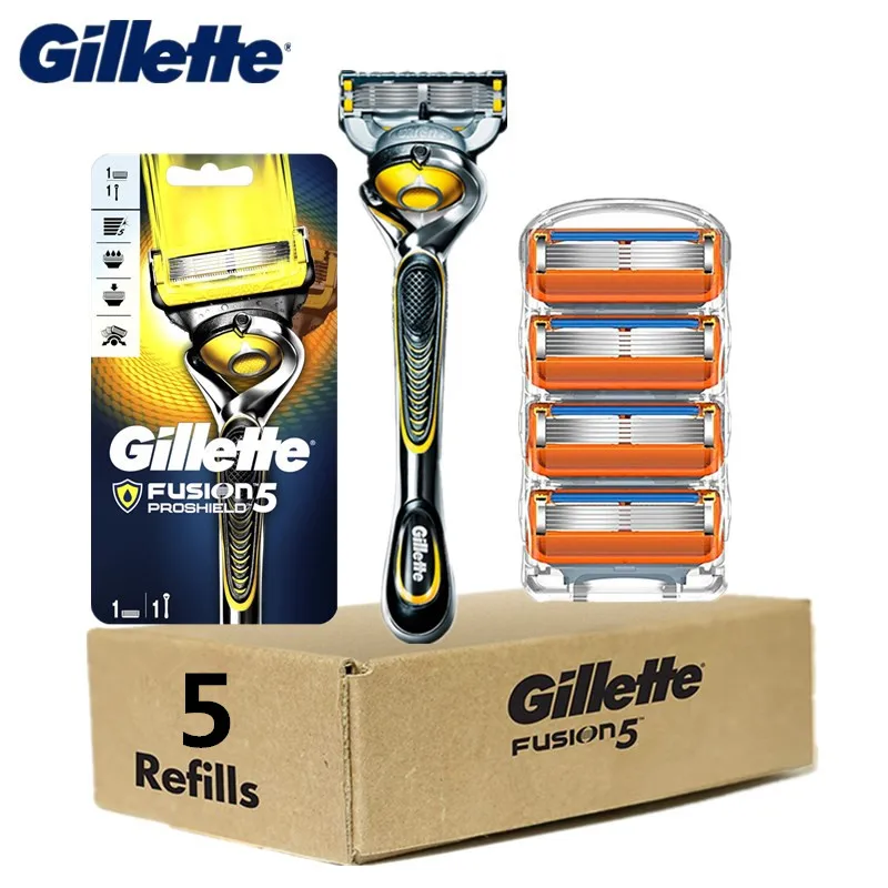 Gillette Fusion Proshield 5 Razors Men Manual Shaver Razors Machine for Shaving Blades with 5pcs Original Replacement Blade 
Gillette Fusion Proshield 5 Razors Men Manual Shaver Razors Machine for Shaving Blades with 5pcs Original Replacement Blade