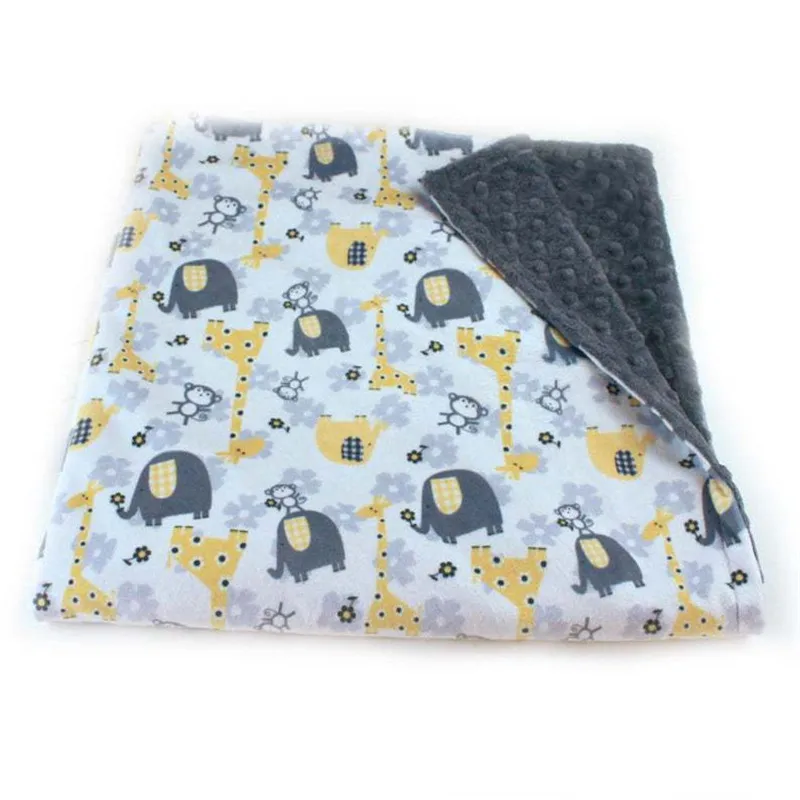 

Personalized Baby Blankets Boy Elephant Blankets Cheap Fleece Minky Blankets Soft Toddler Kids Plush Throw Giraffe Crib Bedding