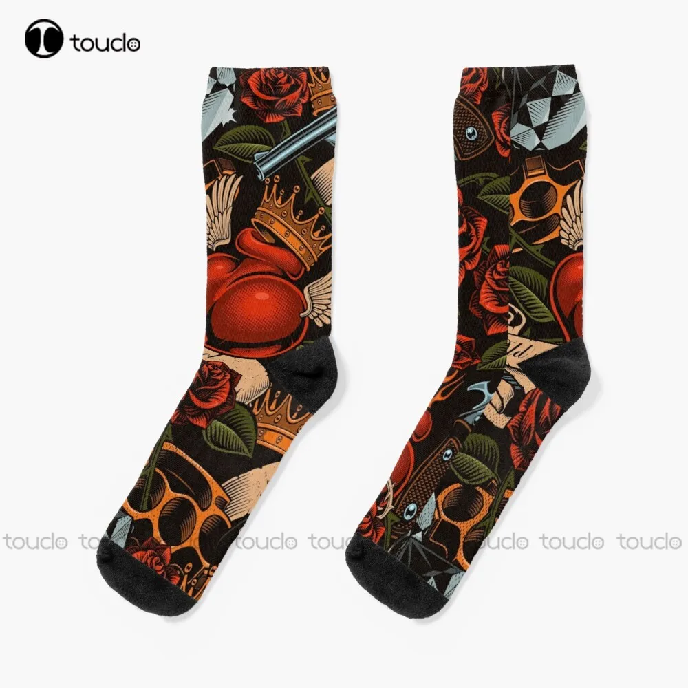 Tattoos Knuckles And Guns Socks Mens Black Crew Socks Christmas Gift Unisex Adult Teen Youth Socks Custom 360° Digital Print
Tattoos Knuckles And Guns Socks Mens Black Crew Socks Christmas Gift Unisex Adult Teen Youth Socks Custom 360° Digital Print