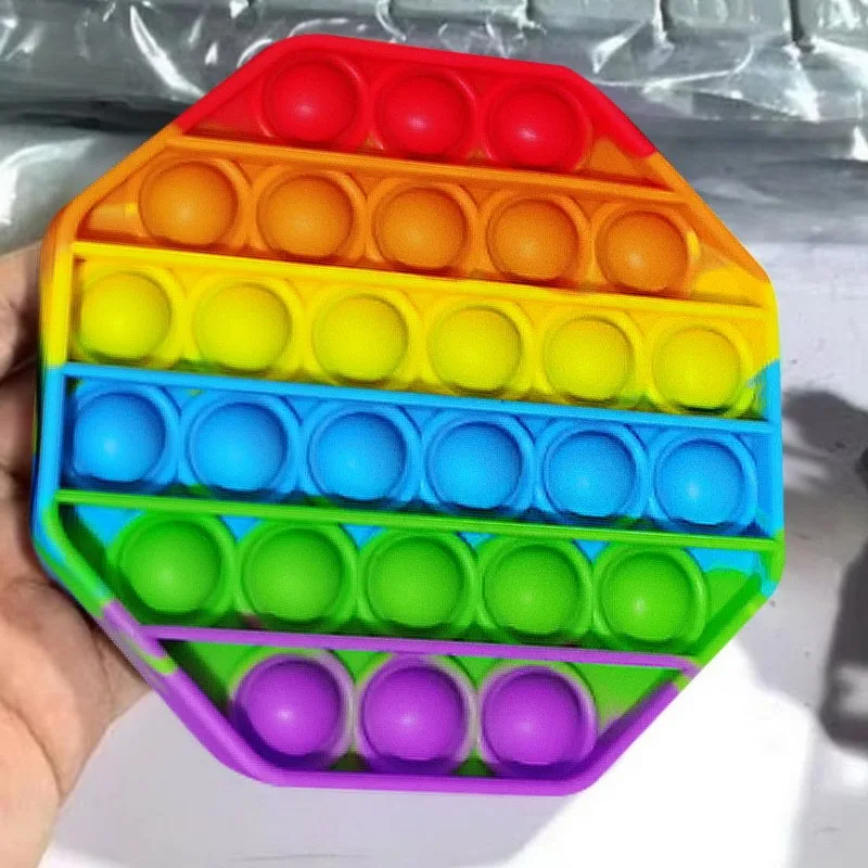 1Pc Fidget Toys Rainbow Push Bubble Antistress Toys Adults Children Sensory Reliver Stress Toy Relieve Autism Educational Toys 
1Pc Fidget Toys Rainbow Push Bubble Antistress Toys Adults Children Sensory Reliver Stress Toy Relieve Autism Educational Toys