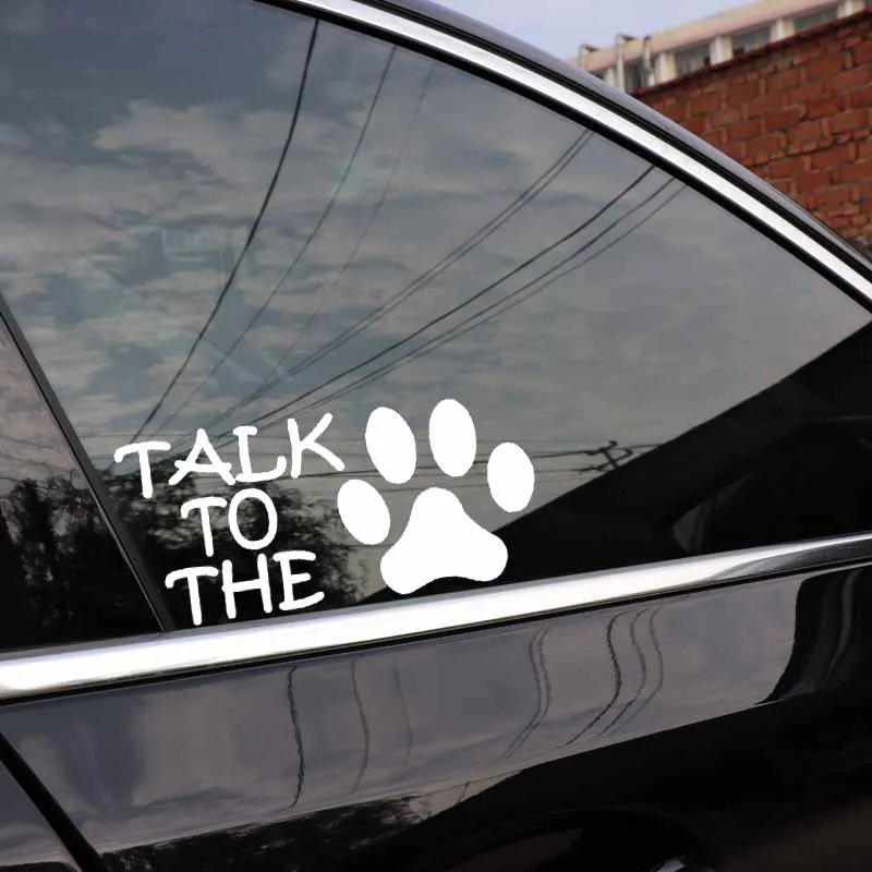 YJZT 15.6X7.3CM Talk To The Pet Dog Cute Paw Car Sticker Vinyl Decal Creative Black/Silver C24-1638
YJZT 15.6X7.3CM Talk To The Pet Dog Cute Paw Car Sticker Vinyl Decal Creative Black/Silver C24-1638