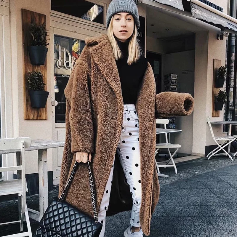 2021 Winter Teddy Coat Women Fashion Basic Lambswool Oversized Jacket Coats Street Fluffy Long Overcoat
2021 Winter Teddy Coat Women Fashion Basic Lambswool Oversized Jacket Coats Street Fluffy Long Overcoat