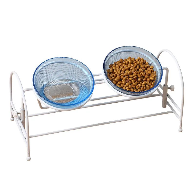 Glass Cat Bowl Adjustable Height Double Bowls Cat Food Feeder Rack Drinking Bowl Oblique High Foot Protect The Cervical Spine 
Glass Cat Bowl Adjustable Height Double Bowls Cat Food Feeder Rack Drinking Bowl Oblique High Foot Protect The Cervical Spine