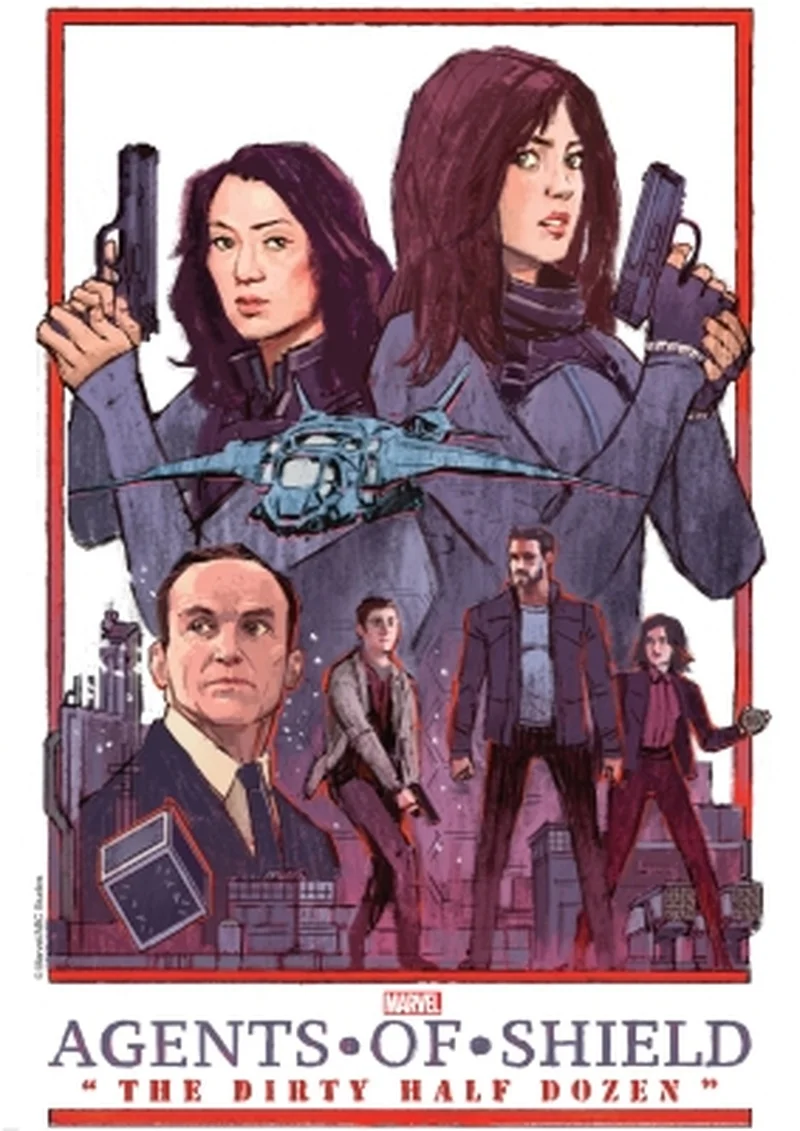 Marvel классический американский ТВ сериал Холст Живопись стены Искусство Агенты S.