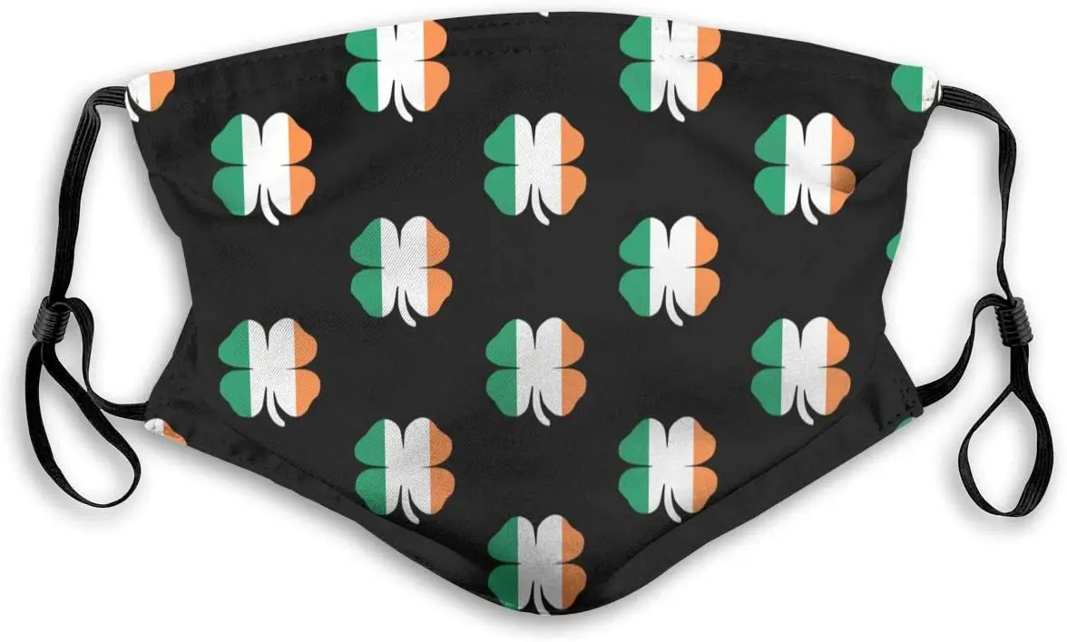 Маска Shamrock с ирландским флагом, Пылезащитная маска, моющаяся маска PM2.5 для лица с регулируемыми ремешками, маска для взрослых и детей
Маска Shamrock с ирландским флагом, Пылезащитная маска, моющаяся маска PM2.5 для лица с регулируемыми ремешками, маска для взрослых и детей