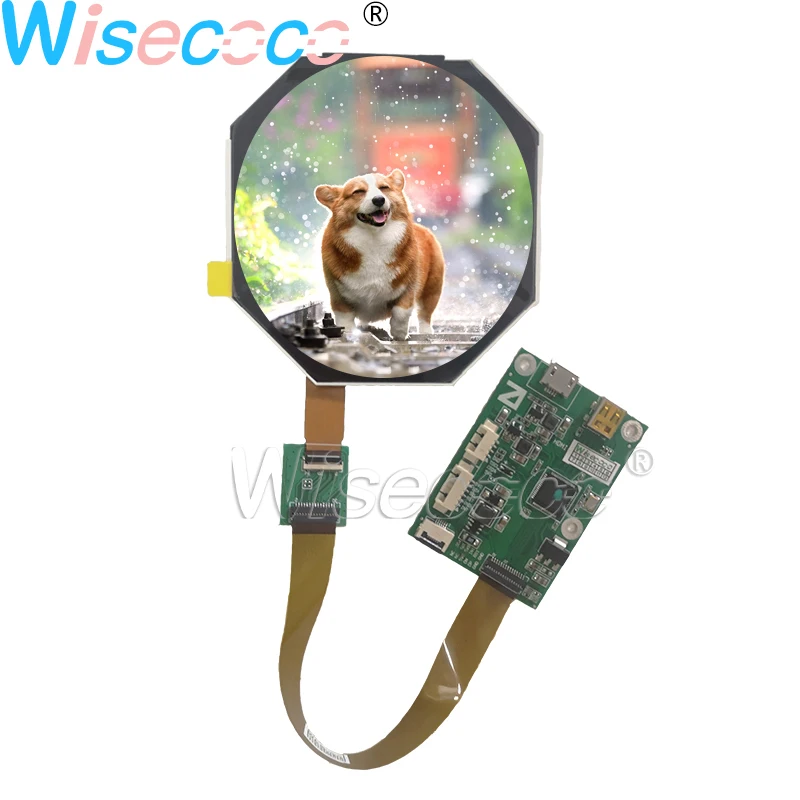 Фото Wisecoco 2 5 "полигональные 480 × круглый Дисплей IPS круговой Экран WLED Подсветка с 35