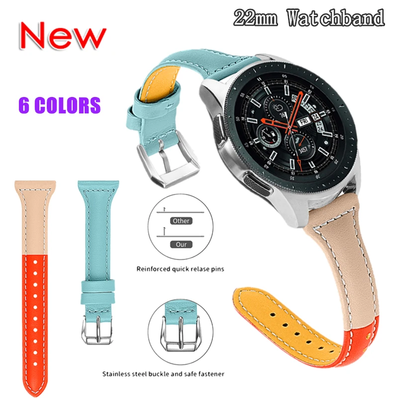 22MM Genuine Leather Watch Band Strap for Samsung Gear S3 Frontier Galaxy Watch 46mm Replacement Wristband for Amazfit gtr 47mm
22MM Genuine Leather Watch Band Strap for Samsung Gear S3 Frontier Galaxy Watch 46mm Replacement Wristband for Amazfit gtr 47mm