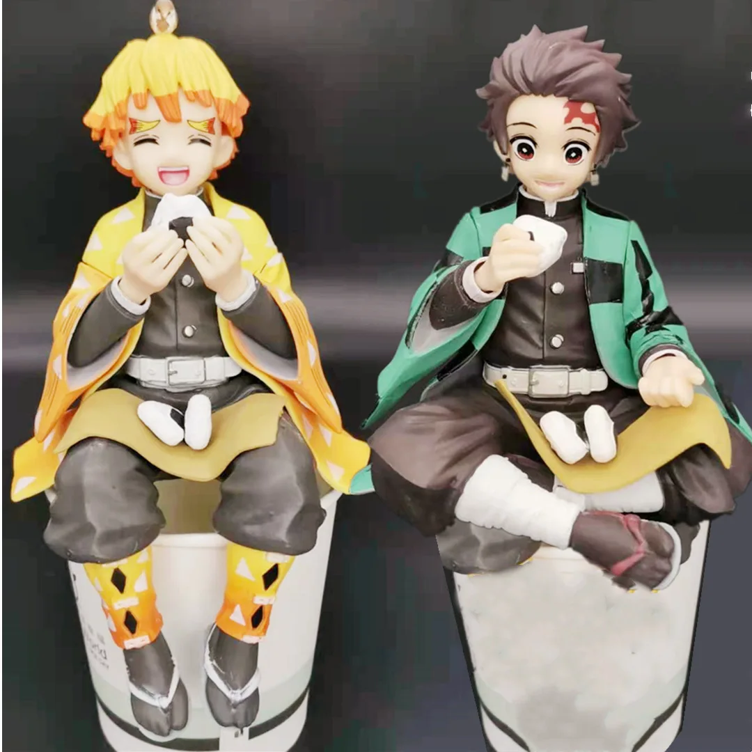 10-14cm Anime Demon Slayer Figure Noodle Stopper Rice Ball Agatsuma Zenitsu Kamado Tanjirou Sitting Posture PVC Action Figure Co
10-14cm Anime Demon Slayer Figure Noodle Stopper Rice Ball Agatsuma Zenitsu Kamado Tanjirou Sitting Posture PVC Action Figure Co