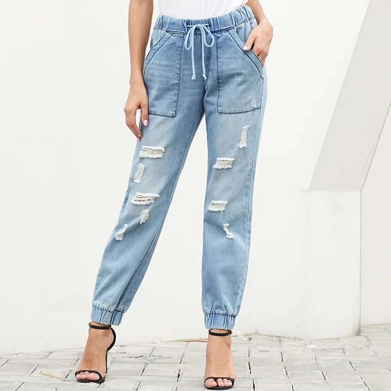 Women's Loose Stylish Motorcycle Style Jeans Korean All-match Harajuku Style Ins Beam Feet Casual Pants Women Denim trousers
Women's Loose Stylish Motorcycle Style Jeans Korean All-match Harajuku Style Ins Beam Feet Casual Pants Women Denim trousers