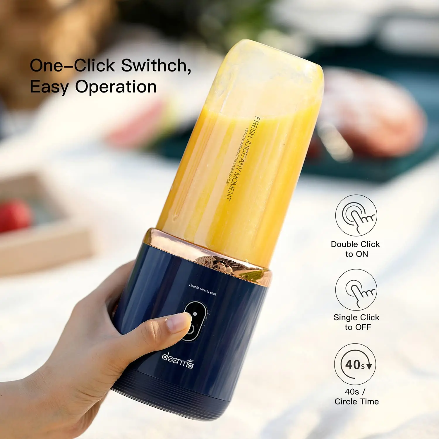Deerma NU06 Wireless Blender Portable Juicer Fruit 21000 DC Power Extractor BPA Free Electric Mixer USB Rechargeable Juice Cup 
Deerma NU06 Wireless Blender Portable Juicer Fruit 21000 DC Power Extractor BPA Free Electric Mixer USB Rechargeable Juice Cup