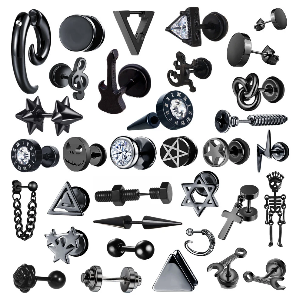 Small Black Punk Stud Earrings For Women Men Boy 2021 New Fashion Zircon Geometry Stainless Steel Jewelry Accessories Earrings
Small Black Punk Stud Earrings For Women Men Boy 2021 New Fashion Zircon Geometry Stainless Steel Jewelry Accessories Earrings