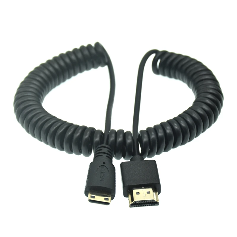 Ultra Slim Mini HDMI-compatible Cable 0.3M-1.2M Male To Male Stretch Spring Curl Flexible HD Cable 4k*2k 60Hz 2.0V
Ultra Slim Mini HDMI-compatible Cable 0.3M-1.2M Male To Male Stretch Spring Curl Flexible HD Cable 4k*2k 60Hz 2.0V