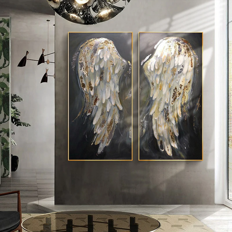 Oil Painting By Handpainted Modern Wings Abstract Canvas Painting Wall Art Pictures For Living Room Home Decor Gift Frameless 
Oil Painting By Handpainted Modern Wings Abstract Canvas Painting Wall Art Pictures For Living Room Home Decor Gift Frameless