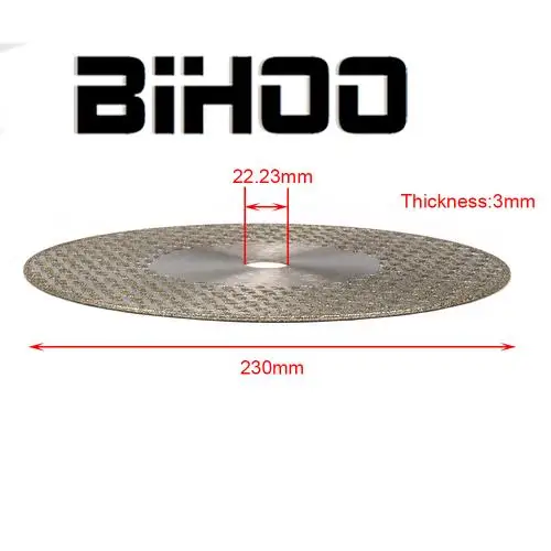 9" Electroplated Diamond Cutting Grinding Disc Double Side Diamond Blade Granite Marble Wheel Cutter 46# 7/8"
9" Electroplated Diamond Cutting Grinding Disc Double Side Diamond Blade Granite Marble Wheel Cutter 46# 7/8"