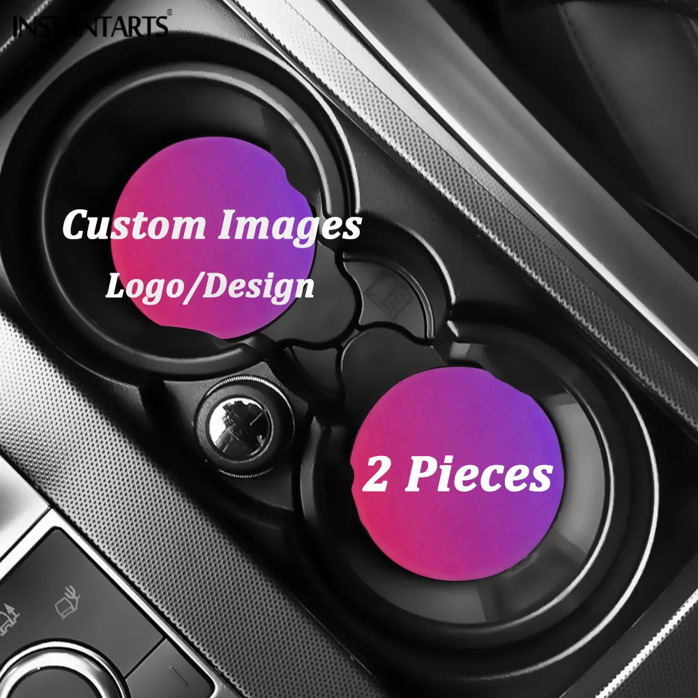 INSTANTARTS 2Pcs Retro Boho Mandala Automobile Cup Placemat Fashion Coaster Bottle Mats Drinking Holder | Автомобили и мотоциклы