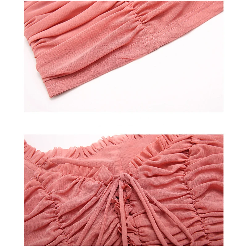 QUALITY Newest HIGH Fashion 2021 Designer Dress Women's V-Neck Long sleeve Drawstring Pleated Bodycon Buttock Party Gauze Dress
QUALITY Newest HIGH Fashion 2021 Designer Dress Women's V-Neck Long sleeve Drawstring Pleated Bodycon Buttock Party Gauze Dress