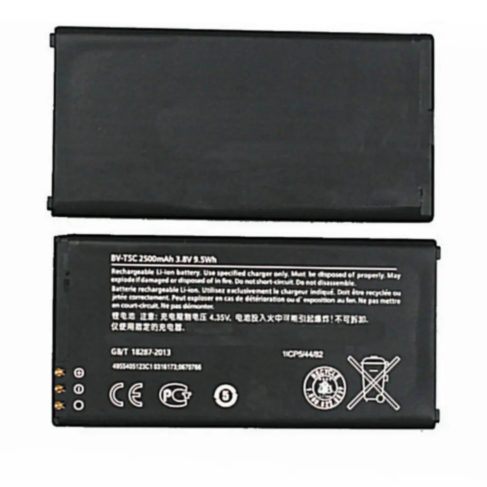 

2500mAh BV-T5C batteries for Nokia Lumia 640 RM 1113 1073 Dual 1077 BVT5C Smartphone High quality Replacement Battery