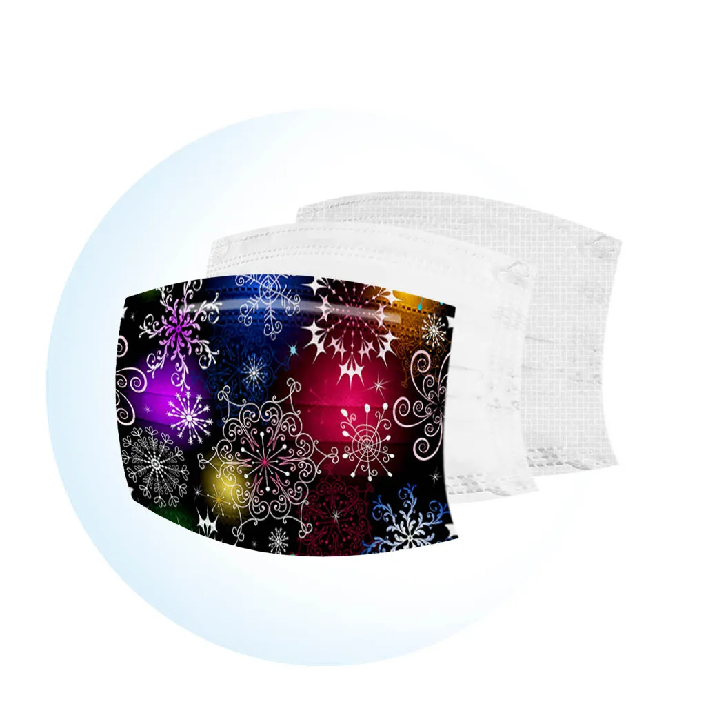 50PCS Adult Santa 3Ply Ear-Loop Mask Disposable Christmas Printing Face Mask Man Woman mondmaskers wasbaar kerst E 
50PCS Adult Santa 3Ply Ear-Loop Mask Disposable Christmas Printing Face Mask Man Woman mondmaskers wasbaar kerst E