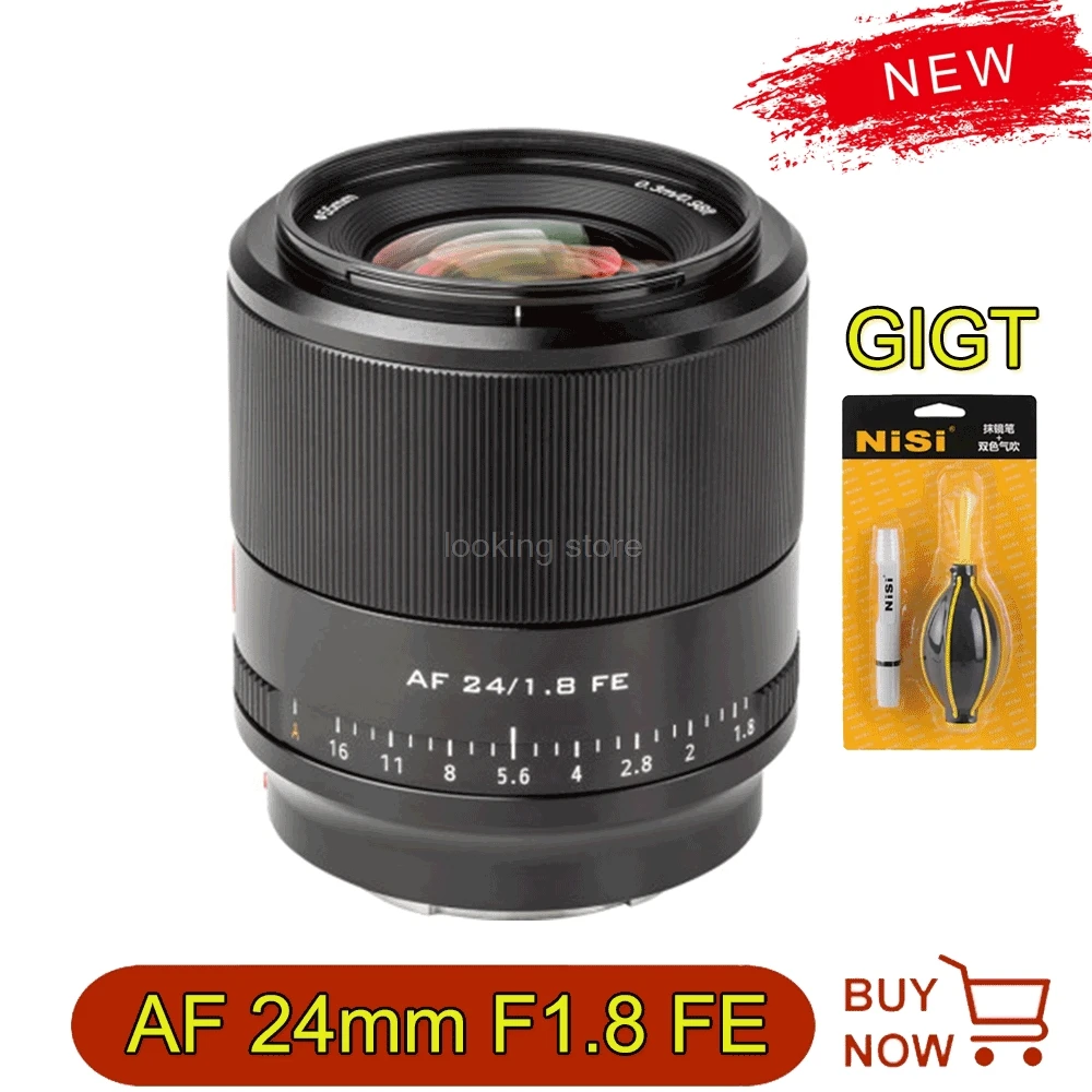 VILTROX 24mm F1.8 FE Camera Lens full frame Auto Focus Portrait Prime Eyes Focus For Sony E A6400 A7 A7RIII A7SIII Mirrorless
VILTROX 24mm F1.8 FE Camera Lens full frame Auto Focus Portrait Prime Eyes Focus For Sony E A6400 A7 A7RIII A7SIII Mirrorless
