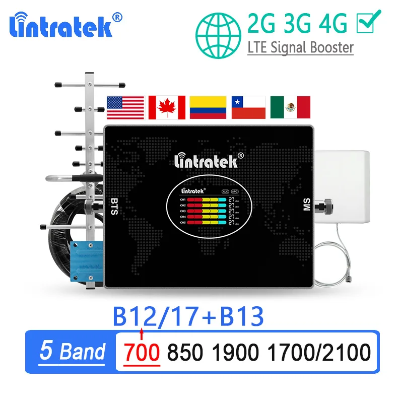5 диапазонов 4G LTE B12/17 B13 700 CDMA шт AWS Усилитель сотового сигнала 850 1700 1900 усилитель сетевого сигнала Комплект США Канада 
5 диапазонов 4G LTE B12/17 B13 700 CDMA шт AWS Усилитель сотового сигнала 850 1700 1900 усилитель сетевого сигнала Комплект США Канада