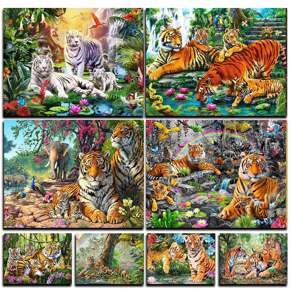 Full 5D Square/round Animal Diamond Painting Set Tiger Diamond Embroidery Cross Stitch Handmade DIY Landscape Diamond Embroidery
Full 5D Square/round Animal Diamond Painting Set Tiger Diamond Embroidery Cross Stitch Handmade DIY Landscape Diamond Embroidery