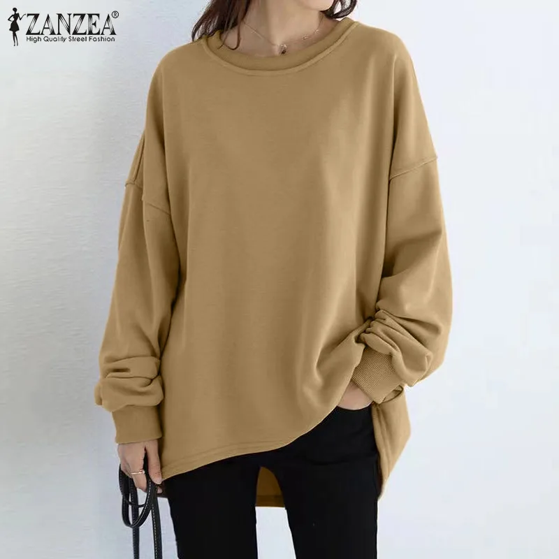 ZANZEA Harajuku Women Sweatshirts Casual Solid Long Sleeve Pullovers Oversized 2022 Spring Autumn Loose Split Tops Sweatshirts
ZANZEA Harajuku Women Sweatshirts Casual Solid Long Sleeve Pullovers Oversized 2022 Spring Autumn Loose Split Tops Sweatshirts