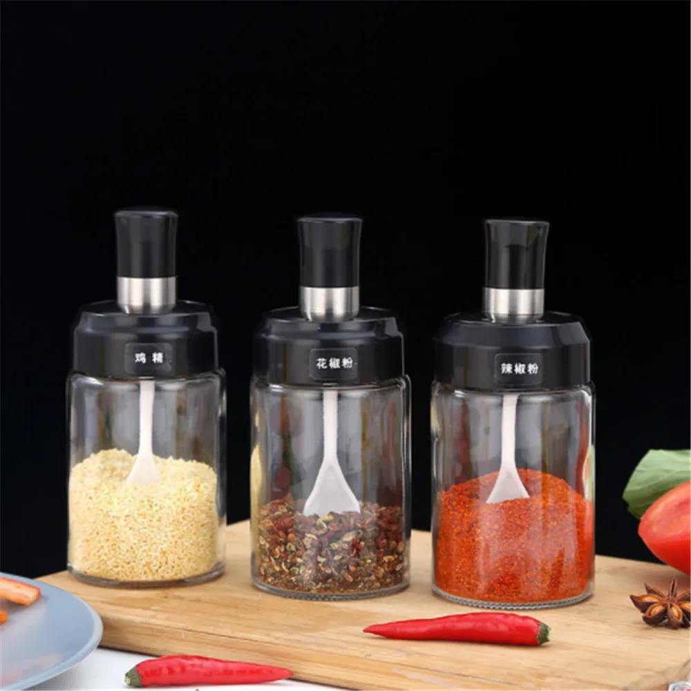 Kitchen Glass Spice Jars Seasonning Box Condiment Pot Spice Jar With Spoons Honey Jar Dispenser Oil Bottle For Oil Sugar Spices
Kitchen Glass Spice Jars Seasonning Box Condiment Pot Spice Jar With Spoons Honey Jar Dispenser Oil Bottle For Oil Sugar Spices