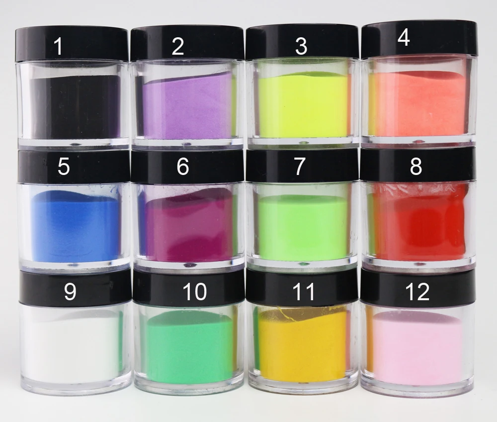 12 Kinds of Colors Acrylic Powder Nail Art Poudre Acrylique Colored Acryl Monomer Acrylverf Nagels Polvos Acrilicos Ongles Set
12 Kinds of Colors Acrylic Powder Nail Art Poudre Acrylique Colored Acryl Monomer Acrylverf Nagels Polvos Acrilicos Ongles Set