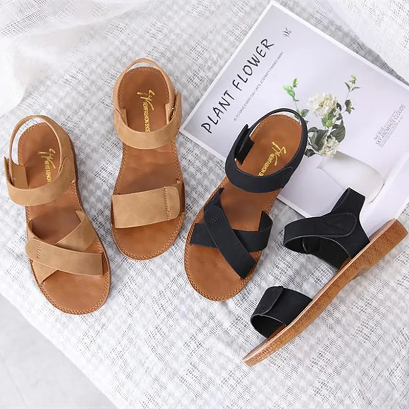 Summer Women Shoes and Sandals Tendon Sole Flat Sandals Roman Shoes Beach Shoes Casual PU Soft Sole Sandals Women Free Shipping
Summer Women Shoes and Sandals Tendon Sole Flat Sandals Roman Shoes Beach Shoes Casual PU Soft Sole Sandals Women Free Shipping