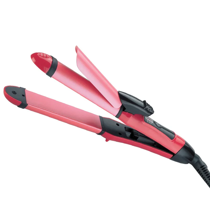 

Professional Hair Curling Iron Electric Hair Waver Styling Tools 2 IN 1 Hair Styler Wand Flat Iron Hair Straightener Curler