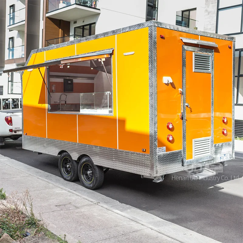 

Custom Mobile Restaurant Kitchen Food Truck Pizza Hot Dog Ice Cream Kiosk Concession Food Trailer Fully Equipped for Sale