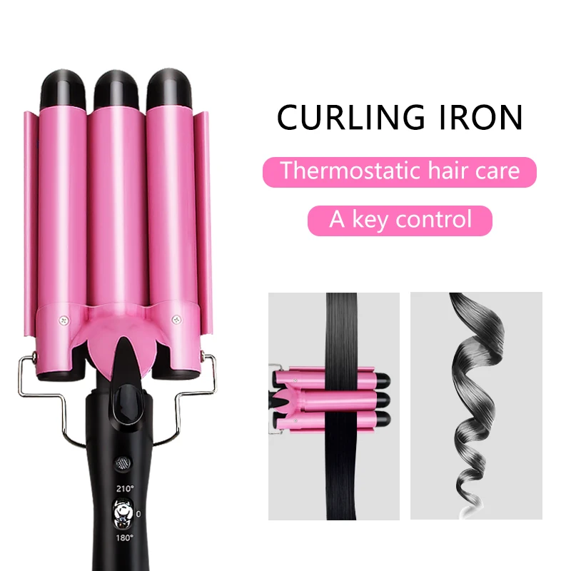Hair Curling Iron Ceramic Professional Triple Barrel Hair Curler Egg Roll Hair Styling Tools Hair Styler Wand Curler Irons
Hair Curling Iron Ceramic Professional Triple Barrel Hair Curler Egg Roll Hair Styling Tools Hair Styler Wand Curler Irons