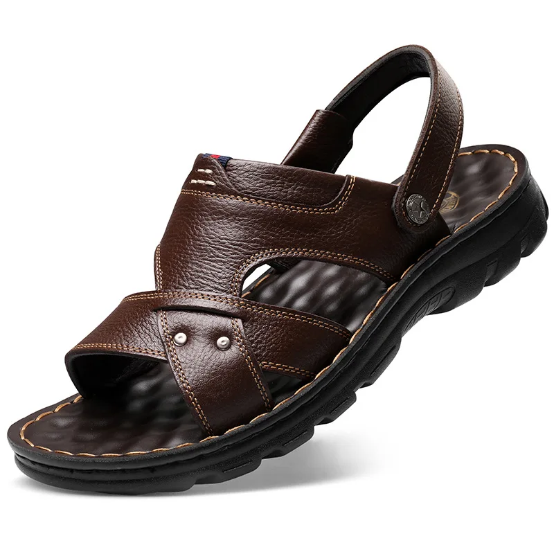 Men Sandals 2020 Summer New Arrival Genuine Leather Casual Fashion Sports Sandals Soft Men Wading Outdoors Beach Sandals
Men Sandals 2020 Summer New Arrival Genuine Leather Casual Fashion Sports Sandals Soft Men Wading Outdoors Beach Sandals