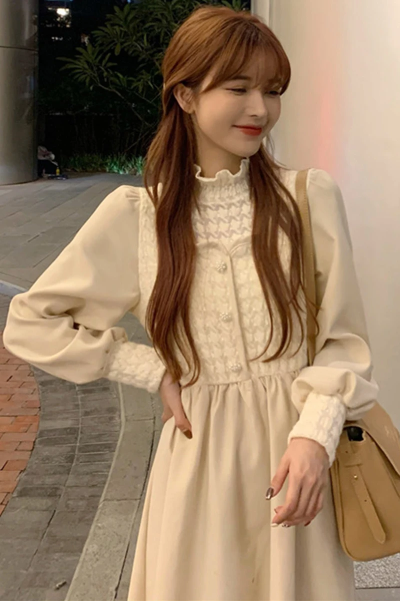 Dresses for Women Summer French Style Art V-neck Stitching Long Sleeve Dress Women Autumn and Winter Small New Dresses
Dresses for Women Summer French Style Art V-neck Stitching Long Sleeve Dress Women Autumn and Winter Small New Dresses