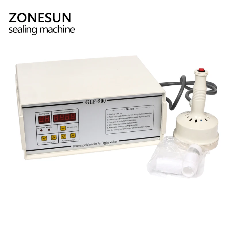 ZONESUN GLF-500 машина для запечатывания алюминиевой фольгой ручная Электромагнитная