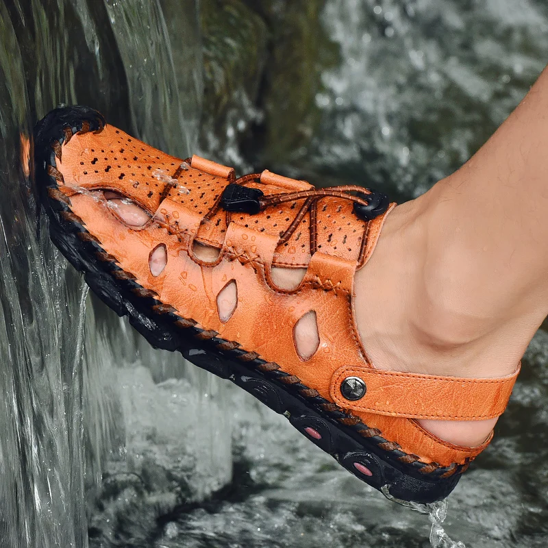 Zapatillas Hombre Verano Summer Genuine Leather Man Sandals 2019 2020 Men's Sneakers Breathable Slipper Massage Slippers Men
Zapatillas Hombre Verano Summer Genuine Leather Man Sandals 2019 2020 Men's Sneakers Breathable Slipper Massage Slippers Men