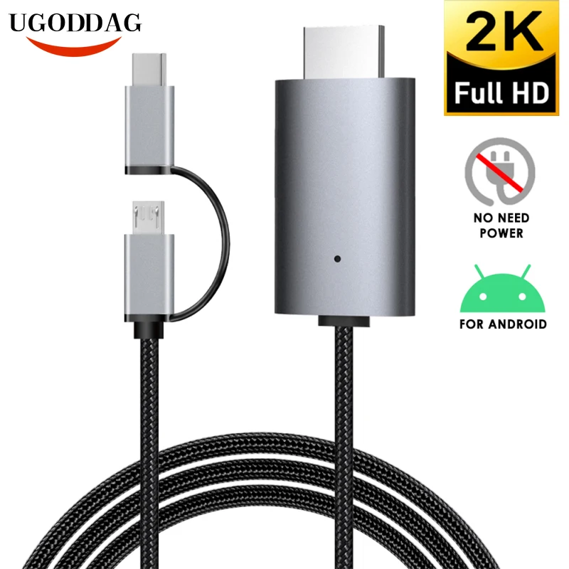 Новый кабель USB Type C/Micro к HDMI MHL адаптер для Samsung Android Phone To TV 1080P HD конвертер HDTV экран