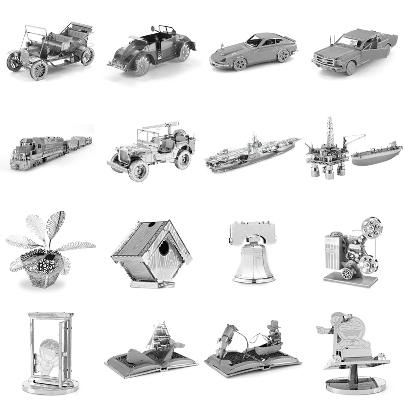 

Multi Style 3D Metal Puzzles Tanks Buildings Model Laser Cut Manual Jigsaw Kits Car Plane Star Adults Kids DIY Crafts Gift Toys