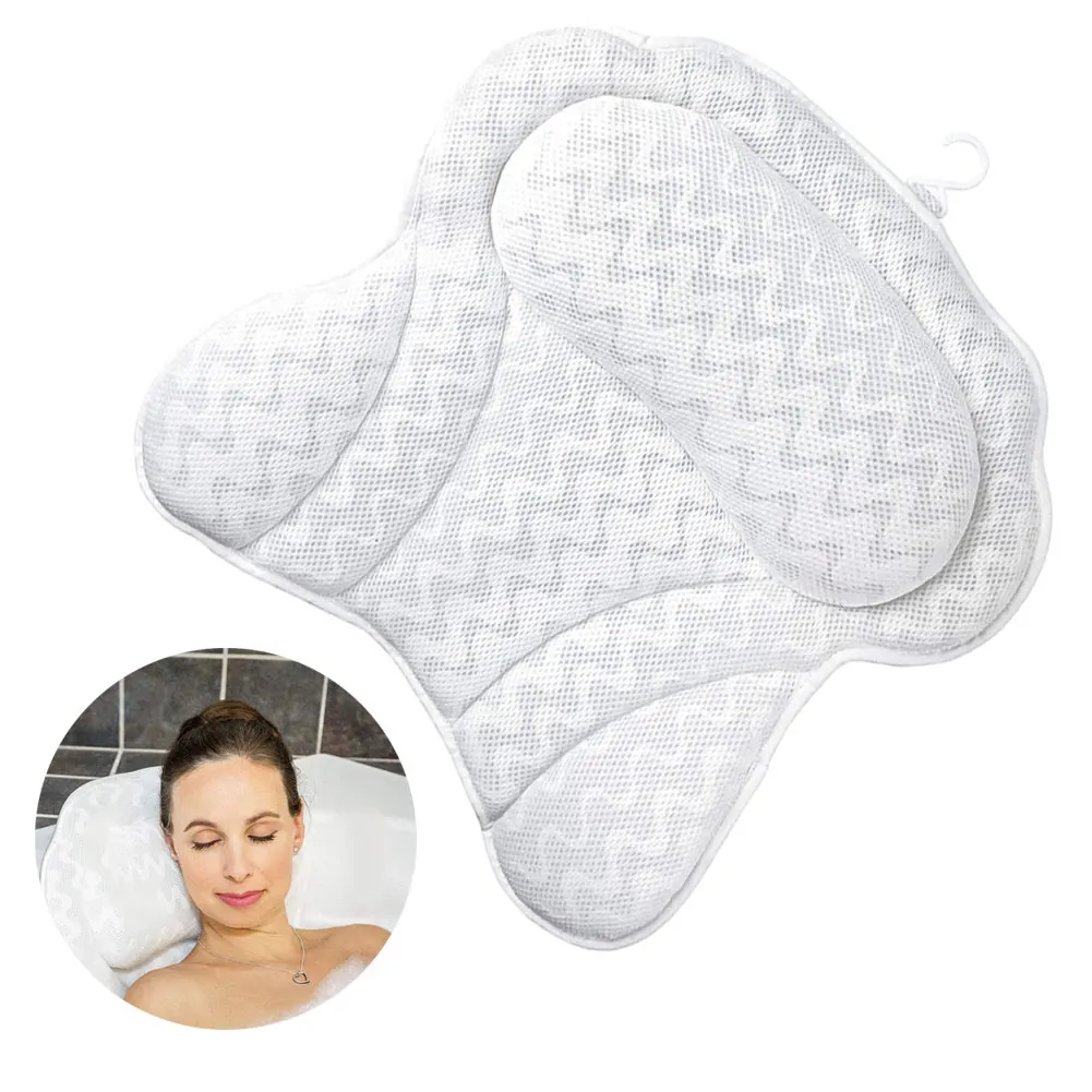 Spa Non-Slip Bath Pillow Cushioned Bath Tub Bath Cushion Ergonomic Tub Pillows Rest 3D Air Mesh Neck Support Accessories for SPA
Spa Non-Slip Bath Pillow Cushioned Bath Tub Bath Cushion Ergonomic Tub Pillows Rest 3D Air Mesh Neck Support Accessories for SPA