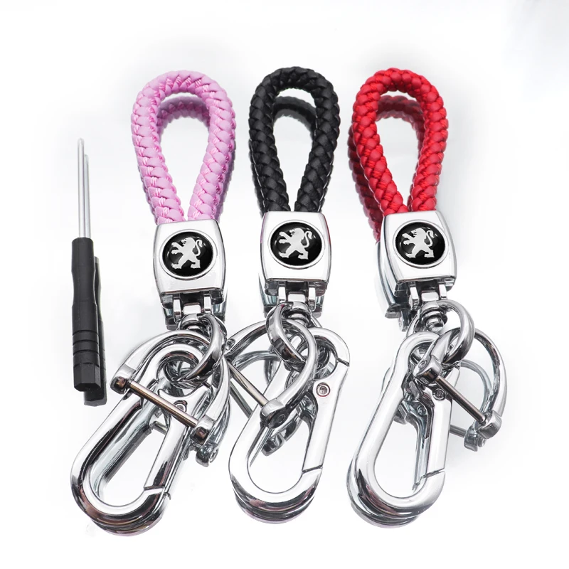 Fashion metal leather braided rope personality simple key ring suitable for PEUGEOT- RCZ 08 208 301 308 407 508 2008 3008 5008
Fashion metal leather braided rope personality simple key ring suitable for PEUGEOT- RCZ 08 208 301 308 407 508 2008 3008 5008