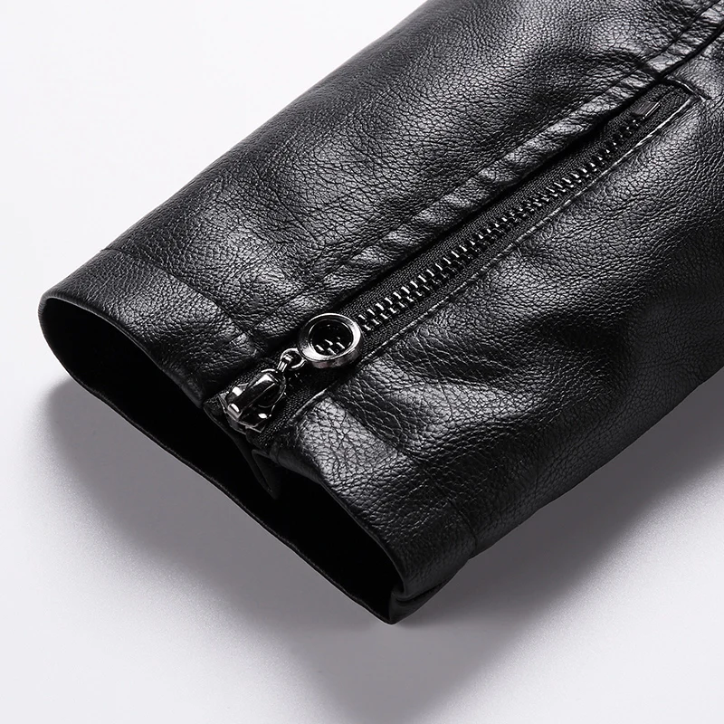 Little Rain Mens Leather Jackets Stand Collar Moto PU Jackets Bomber Slim Fit Coat Male Autumn Contrast-Color Business Outwear
Little Rain Mens Leather Jackets Stand Collar Moto PU Jackets Bomber Slim Fit Coat Male Autumn Contrast-Color Business Outwear